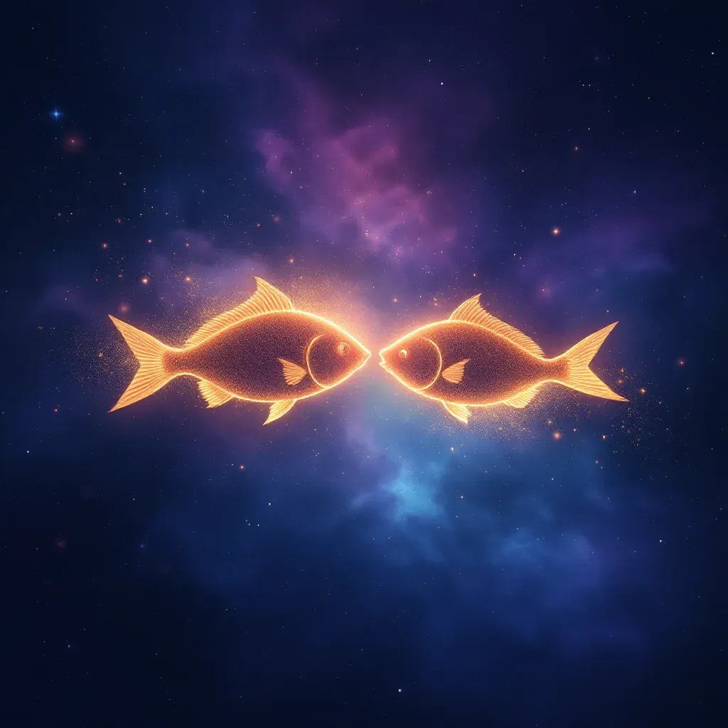 Balığı Sevmek — Balık sembolünün balığı sevmek varyantını temsil eden cosmic mini görsel.