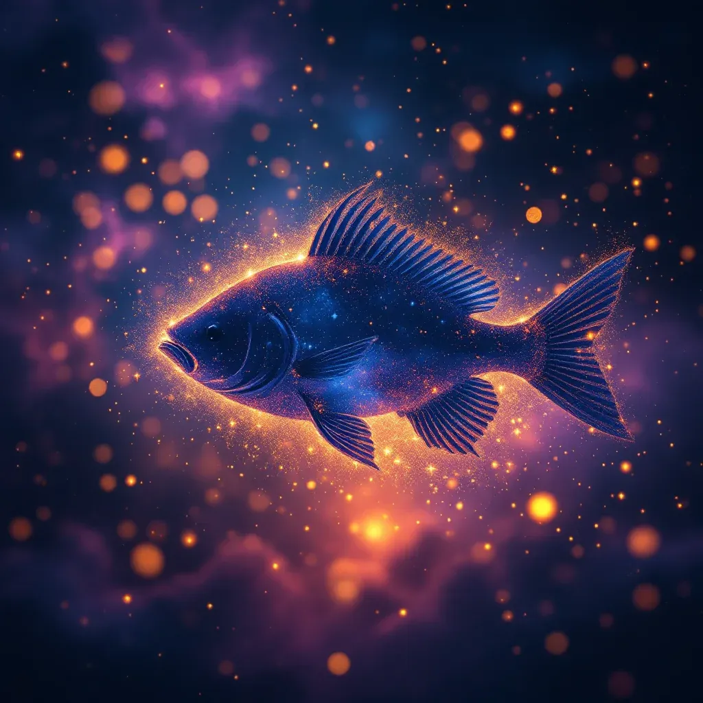 Balık Saldırması — Balık sembolünün balık saldırması varyantını temsil eden cosmic mini görsel.
