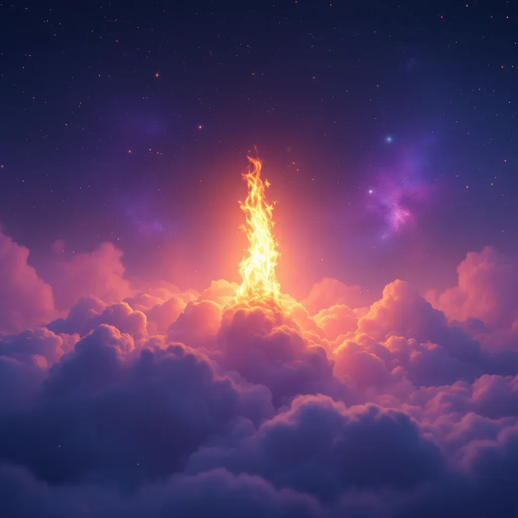 Beyaz Ateş — Ateş sembolünün beyaz ateş varyantını temsil eden cosmic mini görsel.