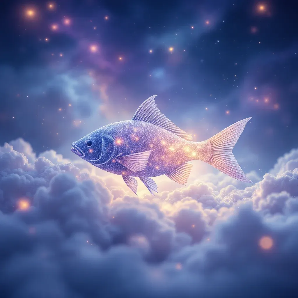 Beyaz Balık — Balık sembolünün beyaz balık varyantını temsil eden cosmic mini görsel.