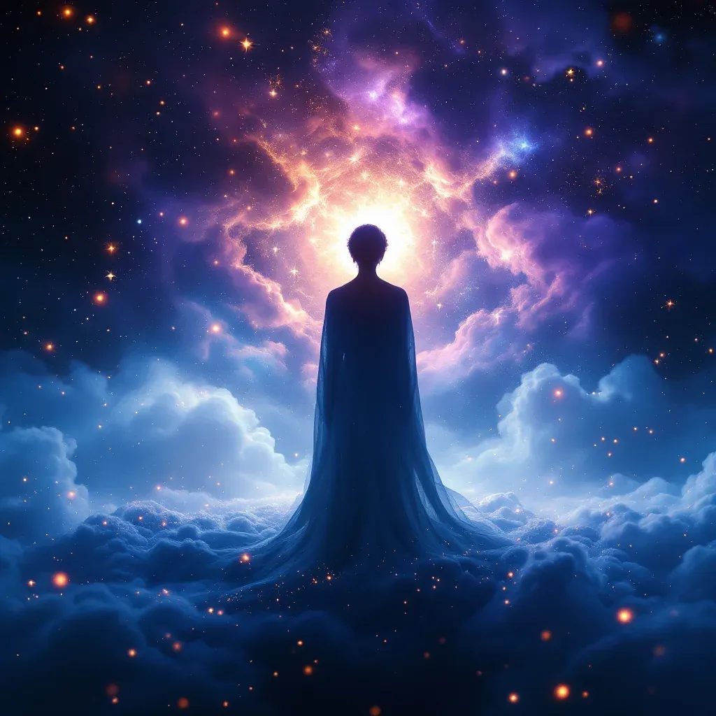 Magia blanca — imagen cósmica en miniatura que representa la variante de magia blanca del símbolo Soñar con Encontrar Magia.