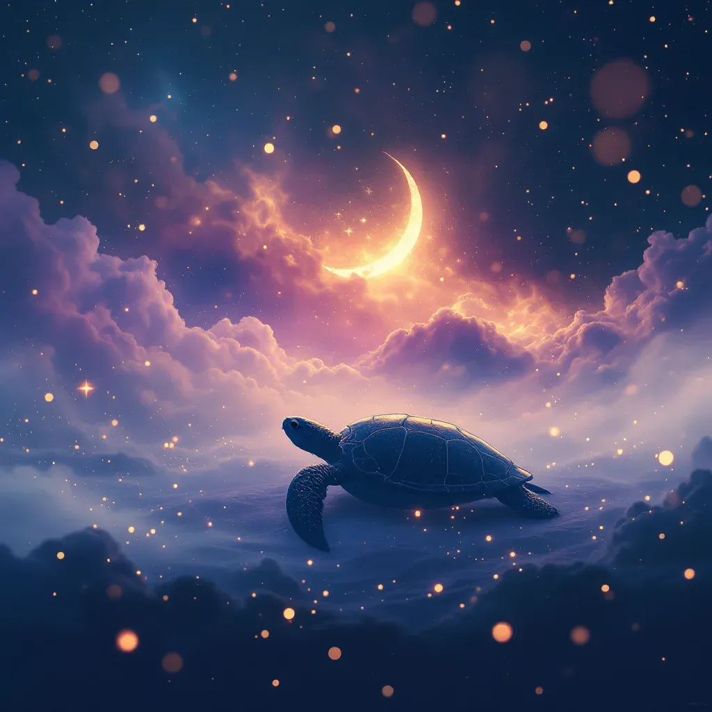 Tortuga caretta caretta blanca — imagen miniatura cósmica que representa la variante blanca del símbolo de la tortuga caretta caretta.