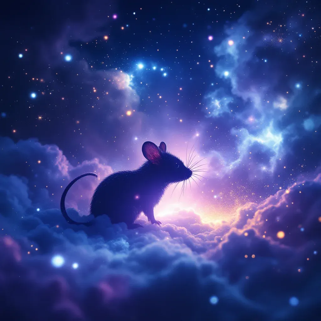 Beyaz Fare — Fare sembolünün beyaz fare varyantını temsil eden cosmic mini görsel.