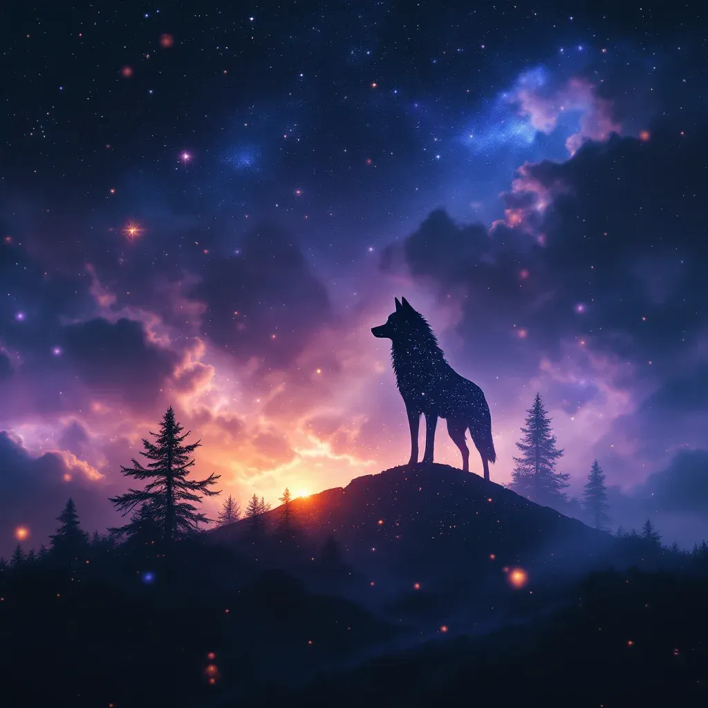 Beyaz Kurt — Kurt sembolünün beyaz kurt varyantını temsil eden cosmic mini görsel.