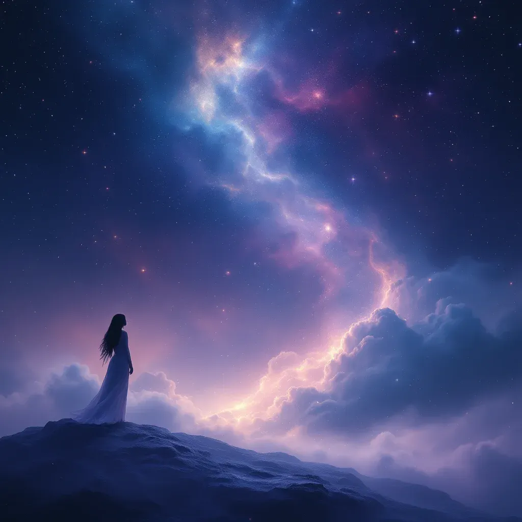 Web blanca — imagen cósmica en miniatura que representa la variante de web blanca del símbolo de ver en sueños la mejor web de interpretación de sueños.