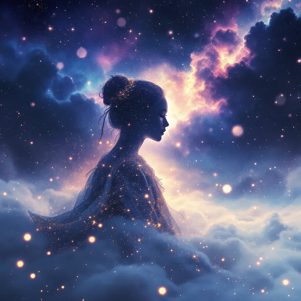 Bathing in White Water — a cosmic mini image representing the bathing in white water variation of the bathing symbol.