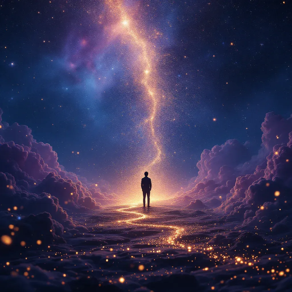 Deprem Sonrası Şükretmek — Ruyada Deprem Gormek sembolünün deprem sonrası şükretmek varyantını temsil eden cosmic mini görsel.