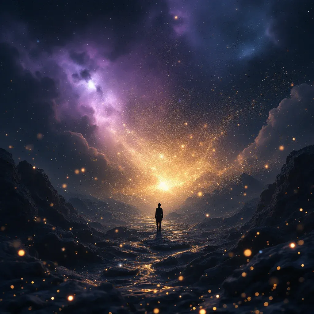 Depremde Çocuk Gibi Hissetmek — Ruyada Deprem Gormek sembolünün depremde çocuk gibi hissetmek varyantını temsil eden cosmic mini görsel.