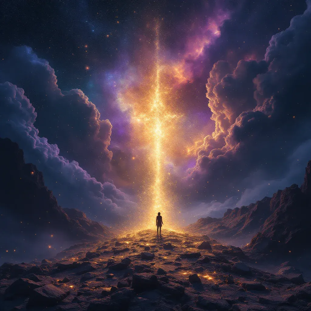 Depremde Enkaz Altında Kalmak — Ruyada Deprem Gormek sembolünün depremde enkaz altında kalmak varyantını temsil eden cosmic mini görsel.
