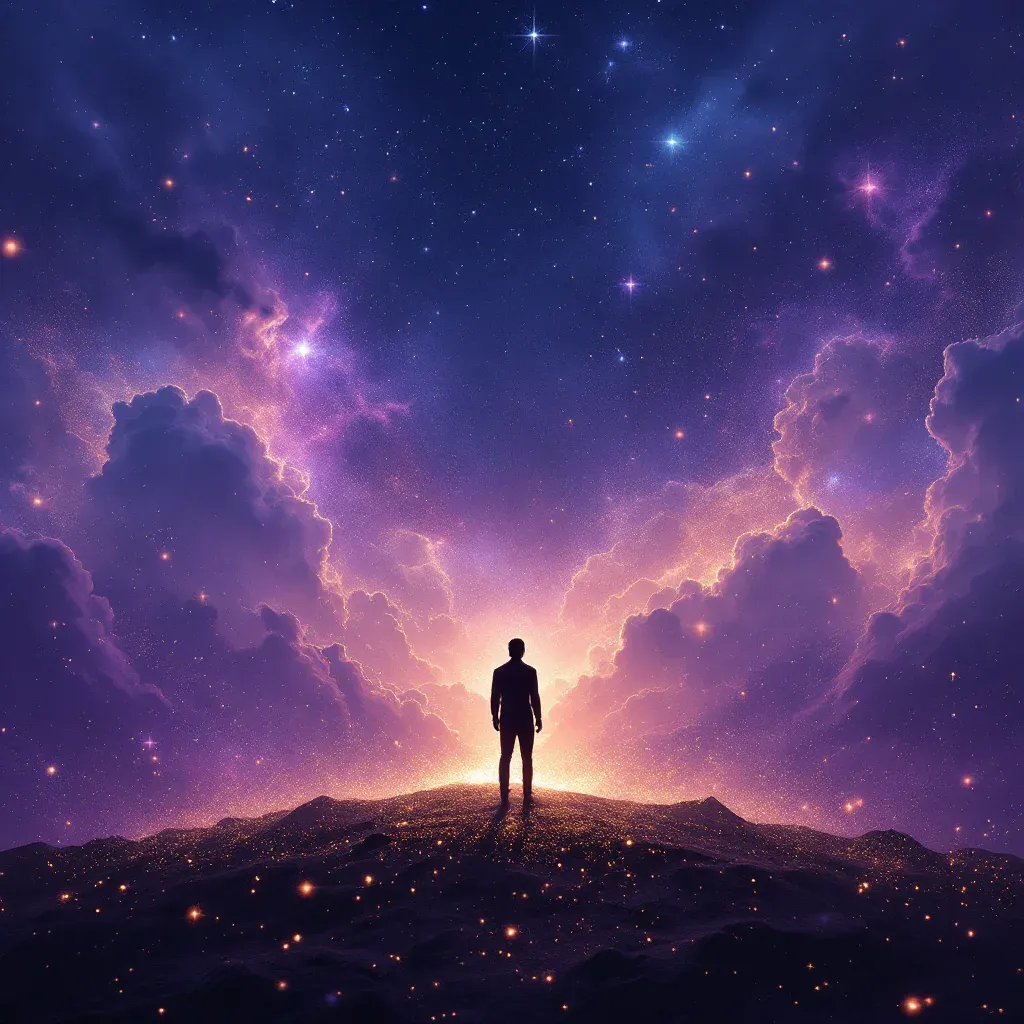 Depremde Sarsılmadan Durmak — Ruyada Deprem Gormek sembolünün depremde sarsılmadan durmak varyantını temsil eden cosmic mini görsel.