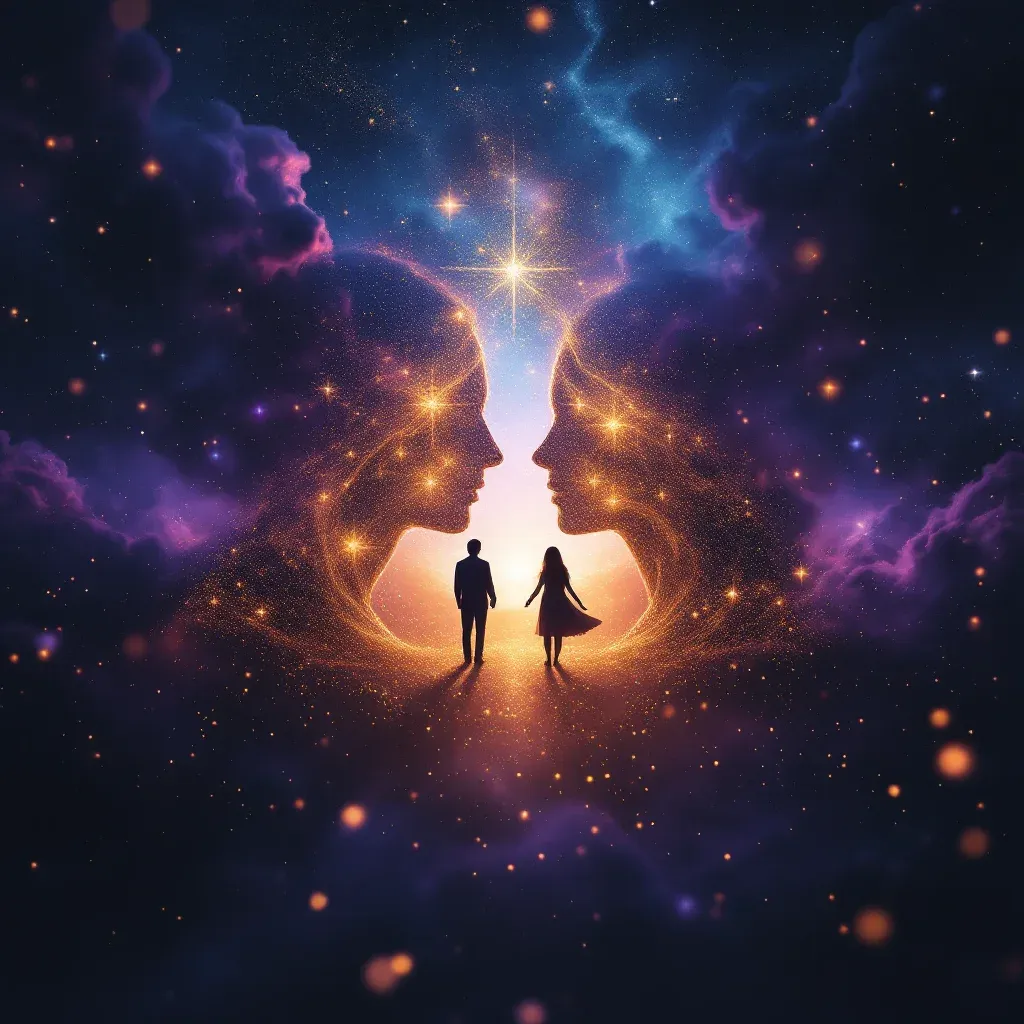Eski Sevgiliyi Görüp Huzur Hissetmek — Eski Sevgiliyi sembolünün eski sevgiliyi görüp huzur hissetmek varyantını temsil eden cosmic mini görsel.