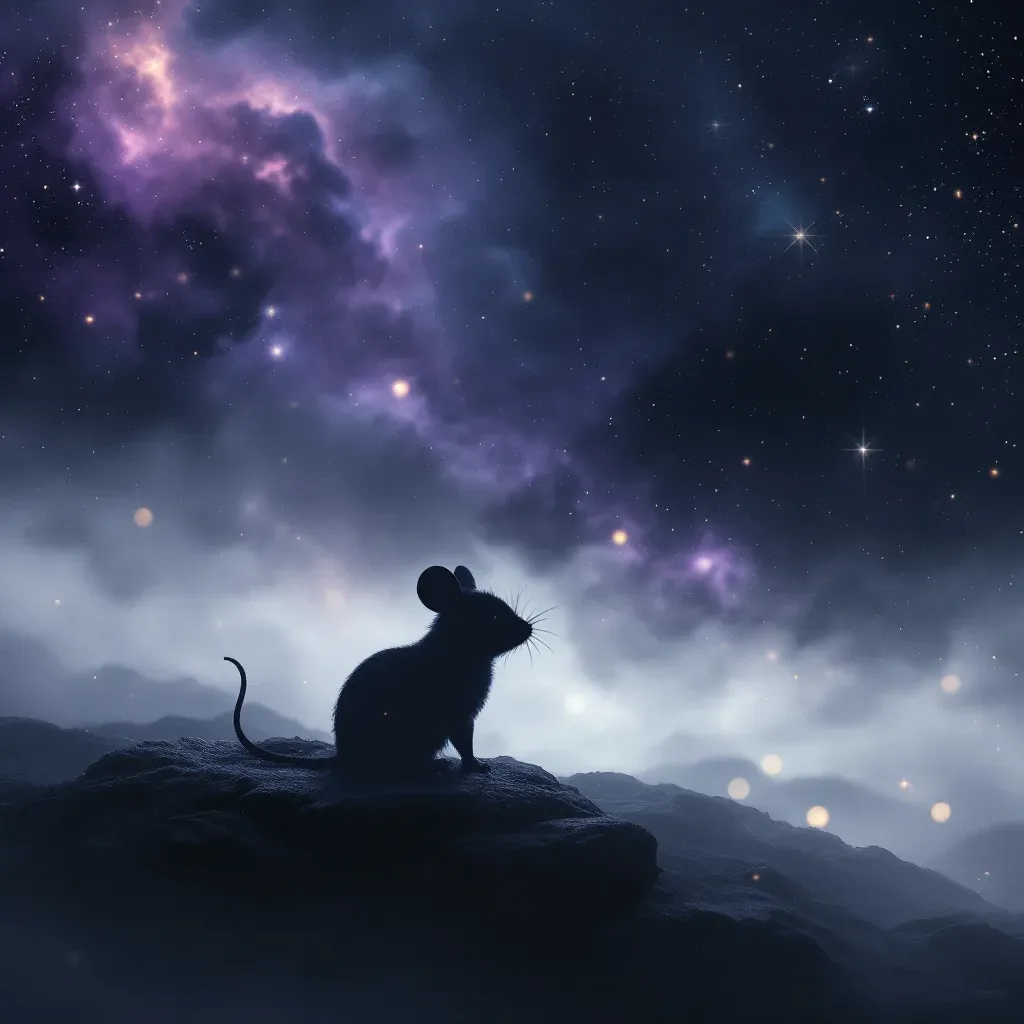 Gri Fare — Fare sembolünün gri fare varyantını temsil eden cosmic mini görsel.