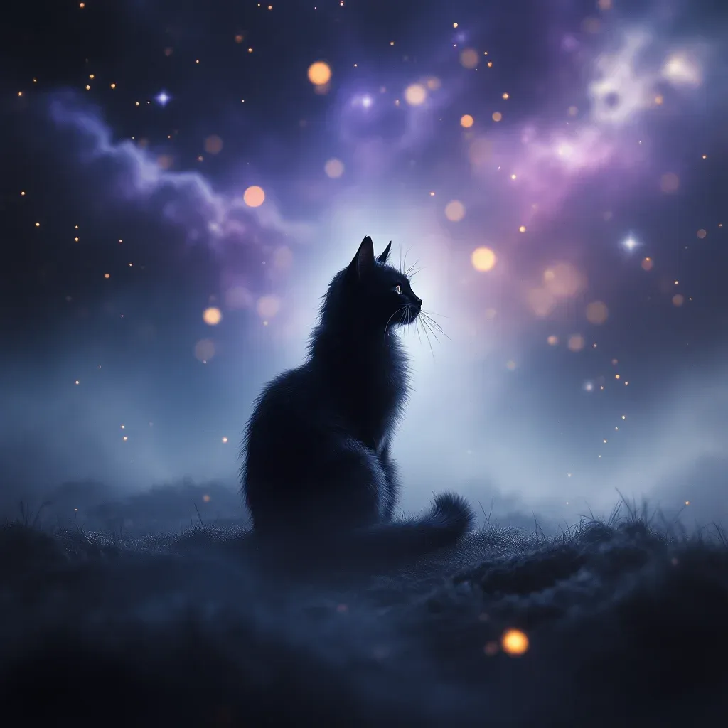 Gray Cat — a cosmic mini image representing the gray-cat variant of the seeing a cat in a dream symbol.