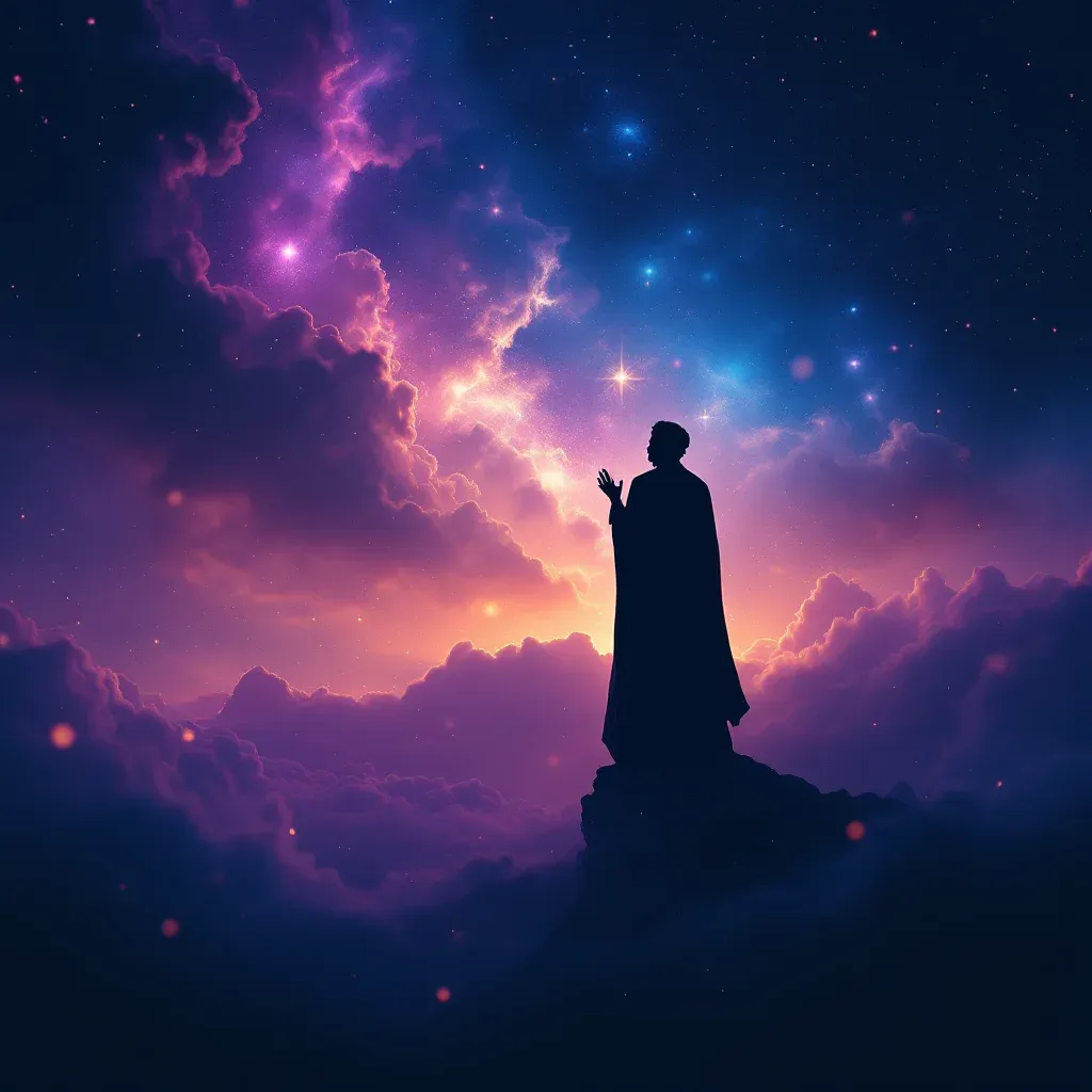 Rebelarse contra Dios en tonos oscuros — miniimagen cósmica que representa la variante de rebelarse contra Dios en tonos oscuros del símbolo Soñar con rebelarse contra Dios.