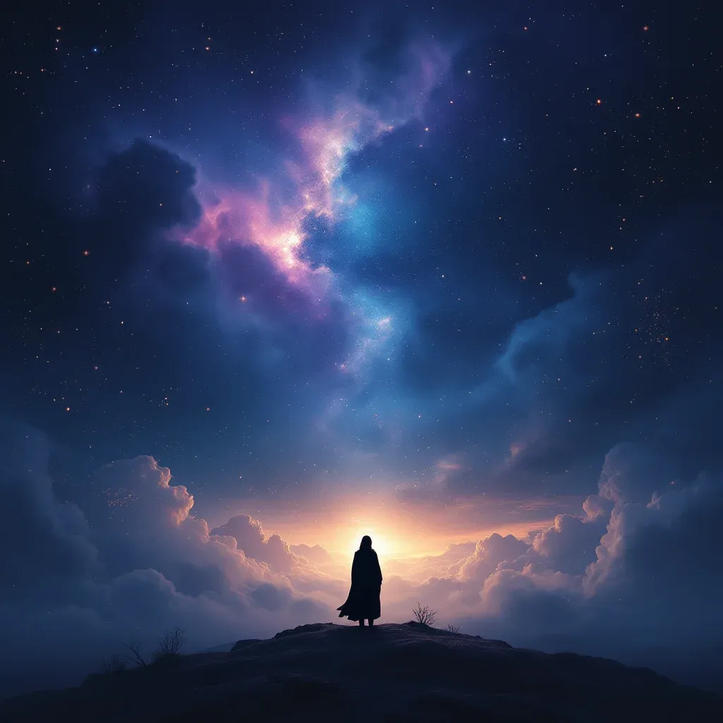 Karnına Dokunmak — Hamile Olduğunu sembolünün karnına dokunmak varyantını temsil eden cosmic mini görsel.