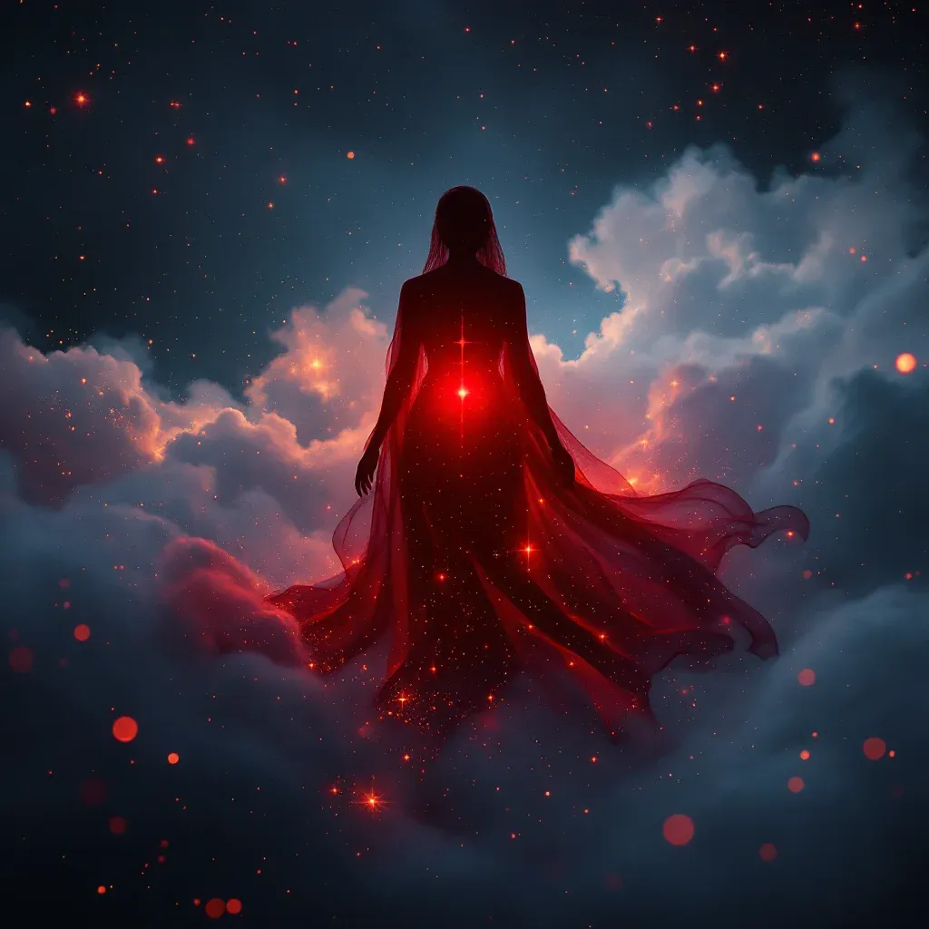 Hermana Mayor Roja — mini imagen cósmica que representa la variante roja del símbolo de la hermana mayor.