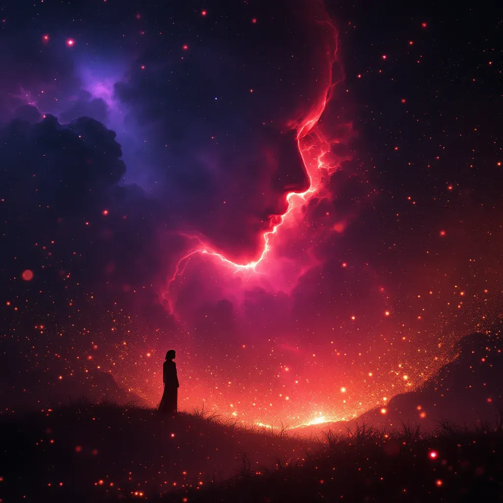 Cuñada de rojo — mini imagen cósmica que representa la variante de la cuñada de rojo del símbolo.