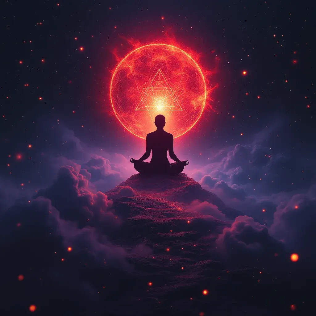 Kırmızı Hamilelik — Kendini Hamile sembolünün kırmızı hamilelik varyantını temsil eden cosmic mini görsel.