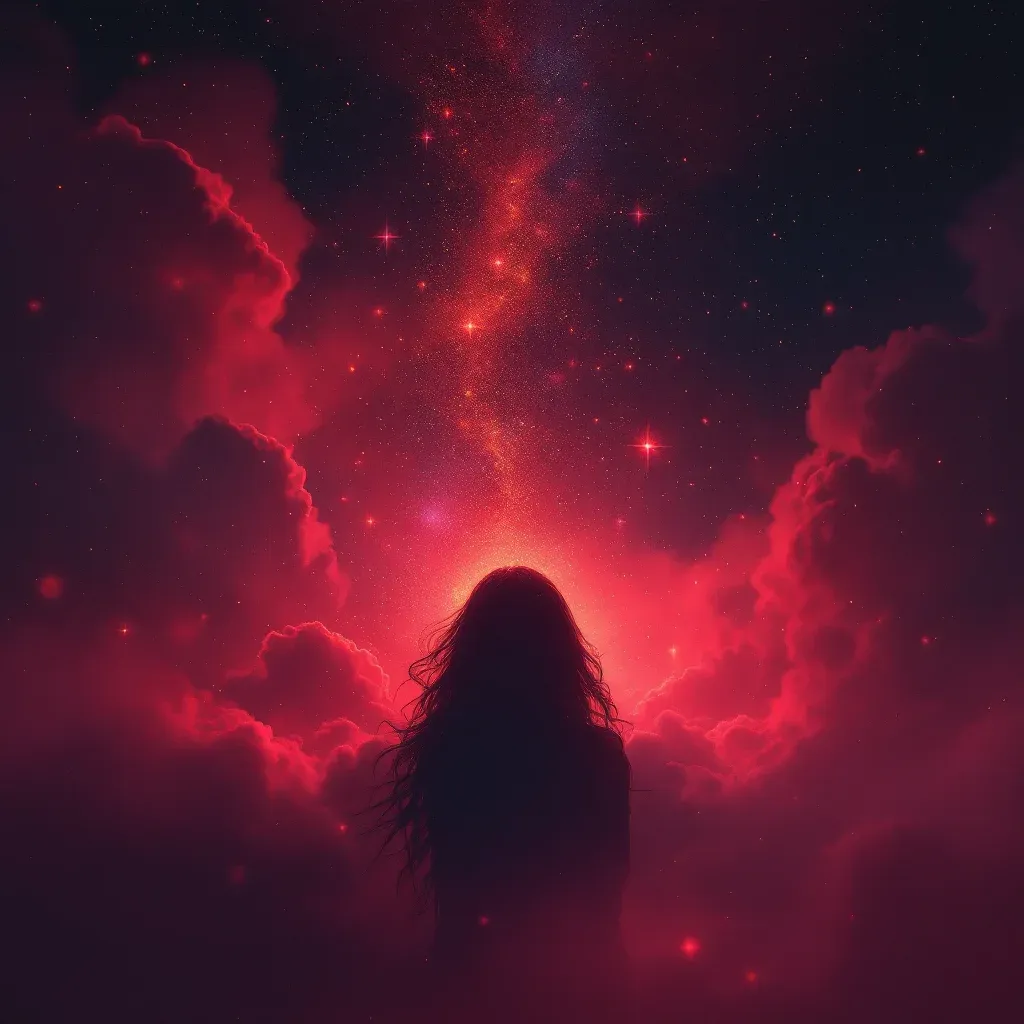 Vestido rojo de mujer — Imagen mini cósmica que representa la variante del símbolo de un hombre vestido con ropa de mujer en vestido rojo.