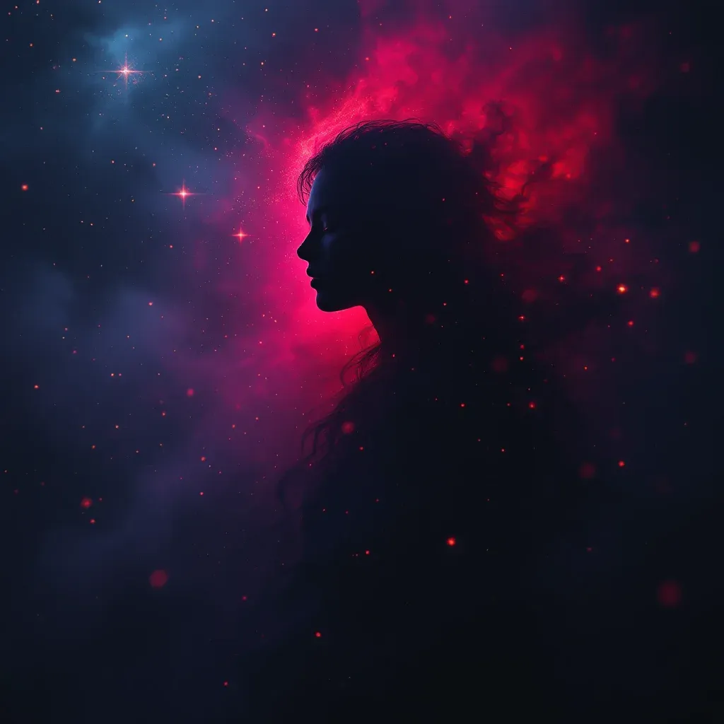 Miedo rojo — mini imagen cósmica que representa la variante roja del símbolo del miedo.