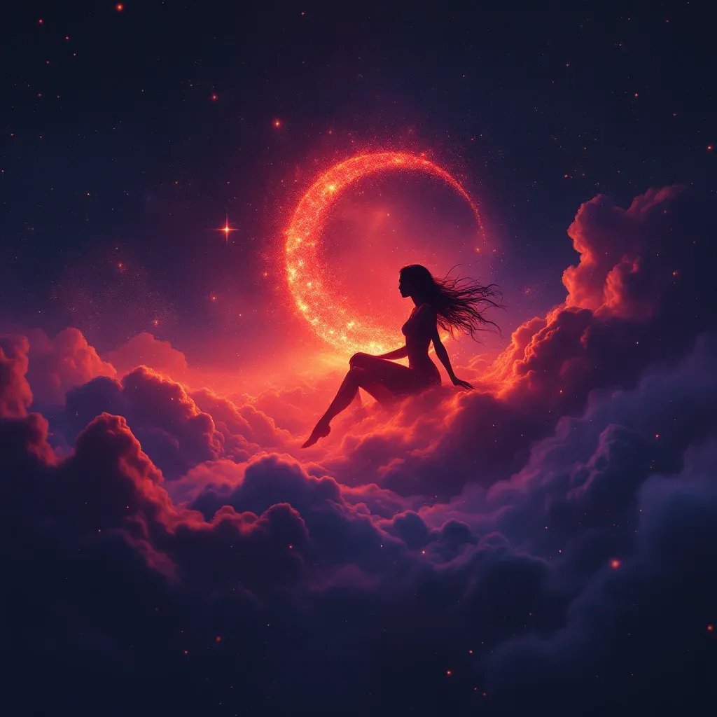 No presentarte a un examen rojo — Imagen cósmica pequeña que representa la variante de no presentarte a un examen rojo del símbolo de no presentarte a un examen.