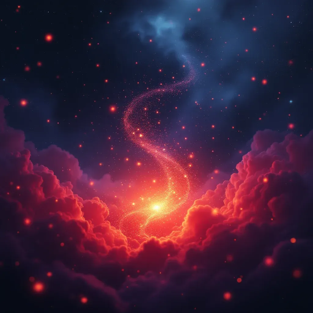 Hablar por teléfono con un teléfono rojo — imagen cósmica mini que representa la variante de hablar por teléfono con un teléfono rojo.