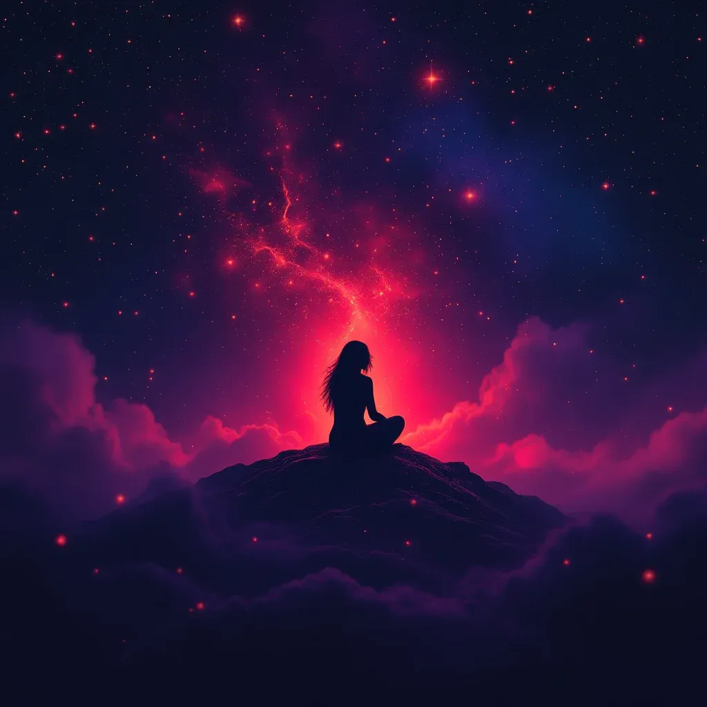 Tonos rojos — Imagen cósmica pequeña que representa la variante en tonos rojos del símbolo de que alguien te escupe.