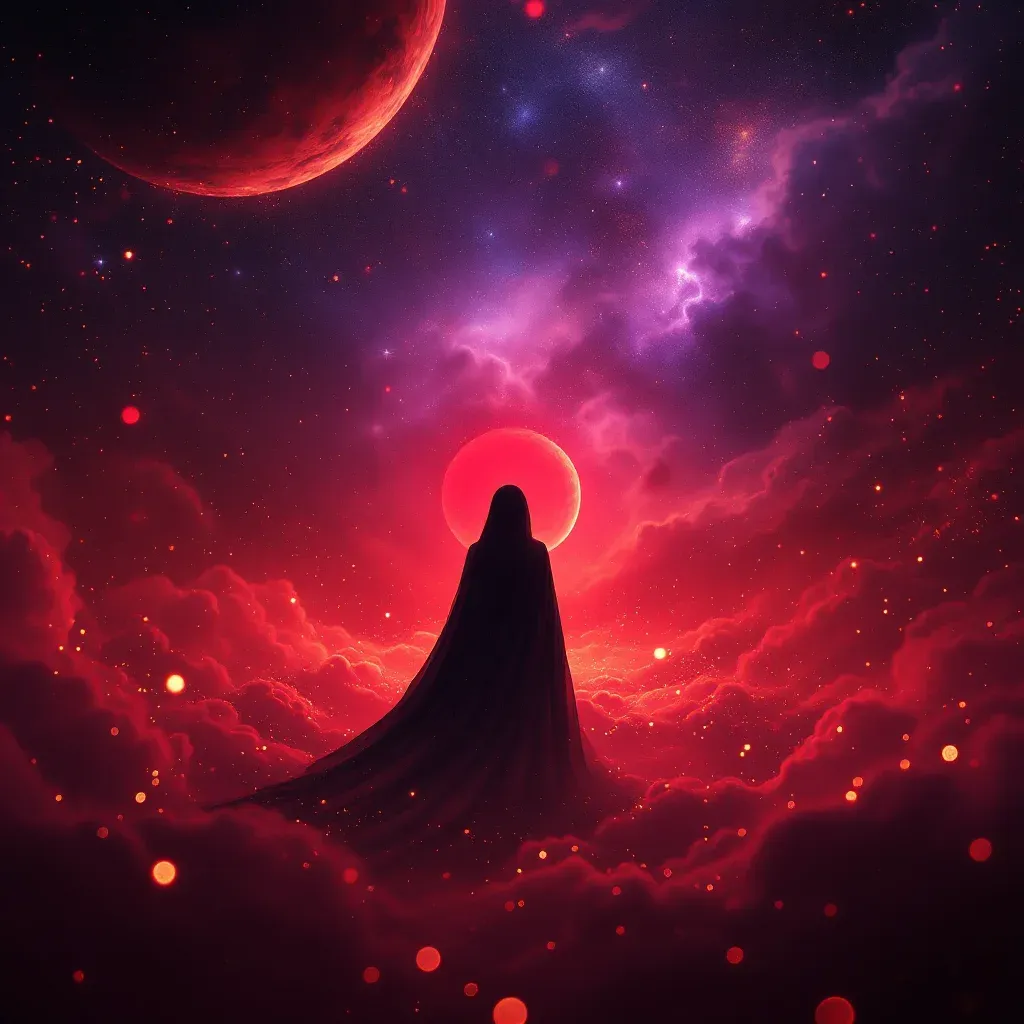 Tierra roja — Imagen mini cósmica que representa la variante de tierra roja del símbolo de la tierra.