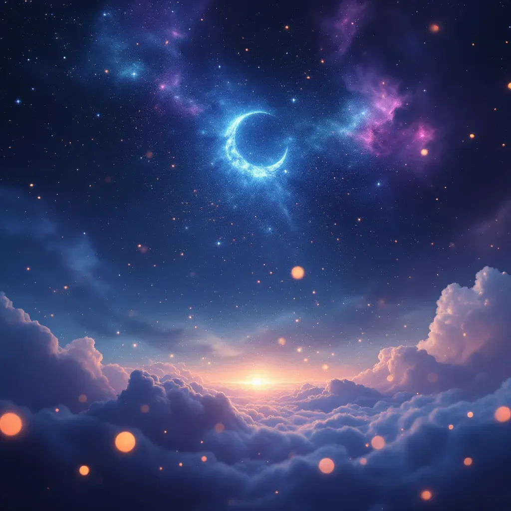 Cielo azul — mini imagen cósmica que representa la variante de cielo azul del símbolo del Clima.