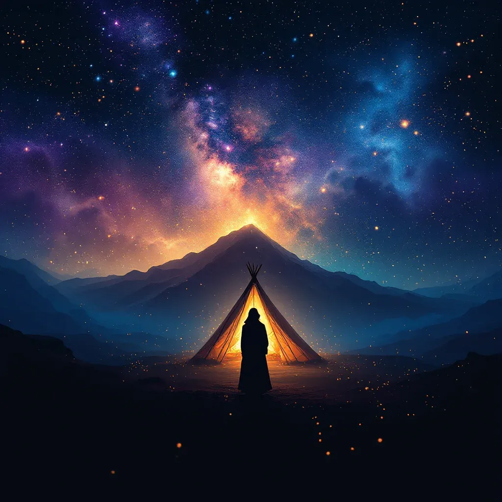 Ir a un país azul — imagen cósmica mini que representa la variante de ir a un país azul del símbolo de ir al extranjero en sueños.