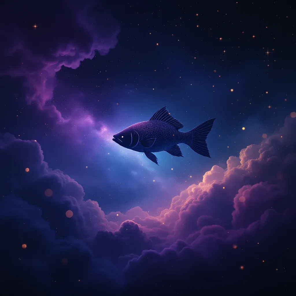 Nehirde Balık Görmek — Balık sembolünün nehirde balık görmek varyantını temsil eden cosmic mini görsel.