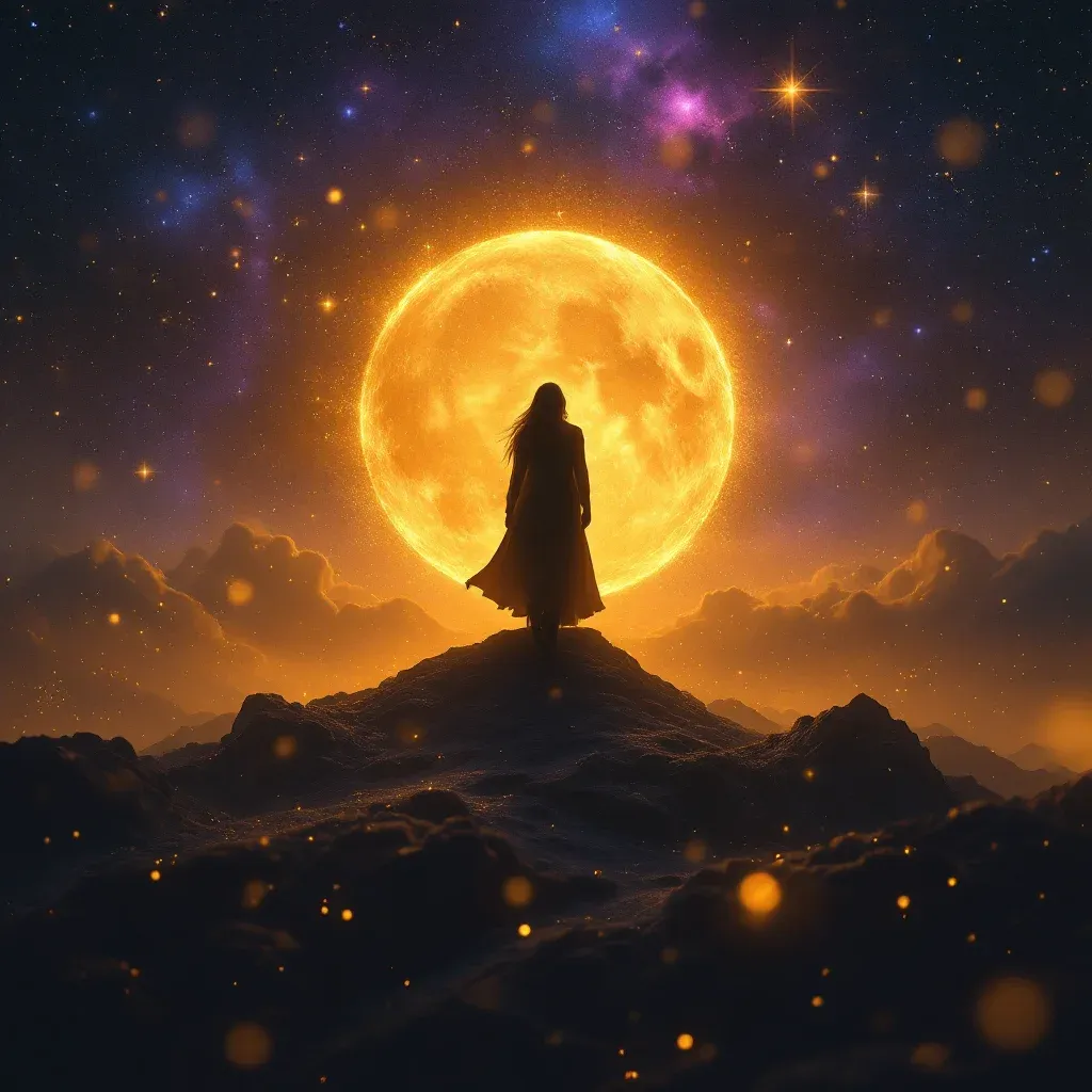Ouro Amarelo — imagem cósmica em miniatura representando a variante em ouro amarelo do símbolo de usar ouro.