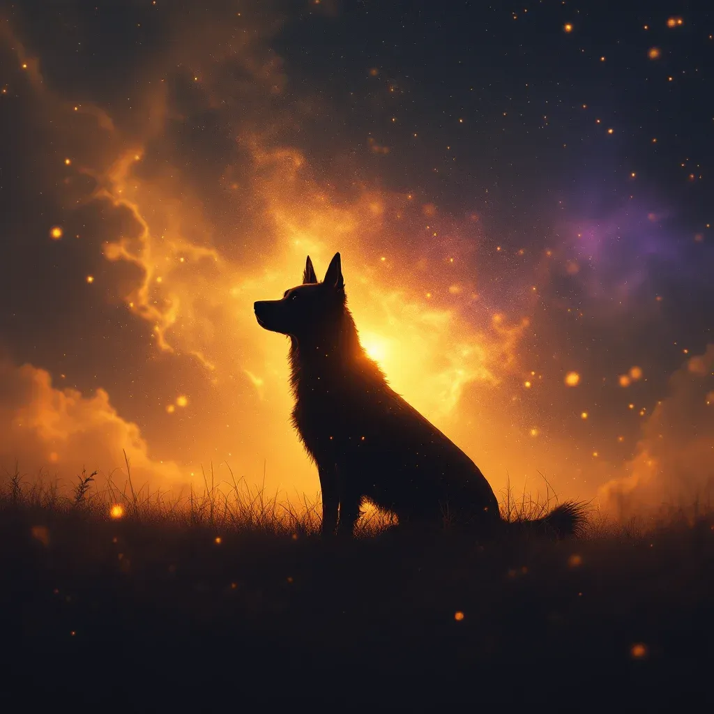 Sarı Köpek — Köpek sembolünün sarı köpek varyantını temsil eden cosmic mini görsel.