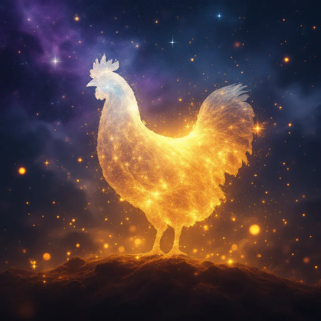 Sarı Tavuk — Tavuk sembolünün sarı tavuk varyantını temsil eden cosmic mini görsel.