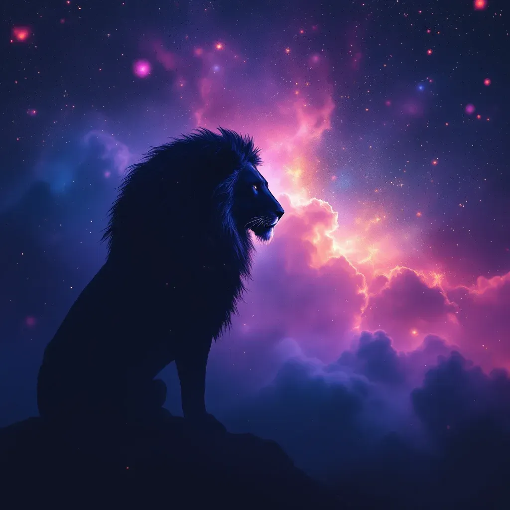 Siyah Aslan — Aslan sembolünün siyah aslan varyantını temsil eden cosmic mini görsel.