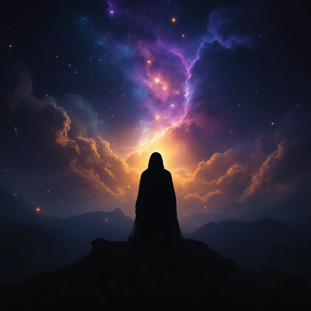 Siyah Gelinlik ya da Koyu Evlilik Sahnesi — Evlendiğini sembolünün siyah gelinlik ya da koyu evlilik sahnesi varyantını temsil eden cosmic mini görsel.