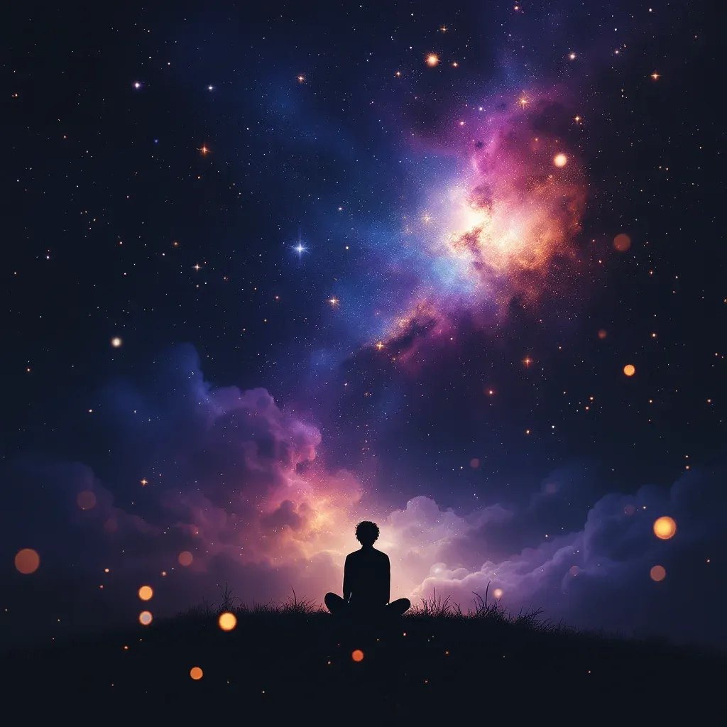 黑猫——代表“被猫舔”符号的黑猫变体的宇宙感小图。