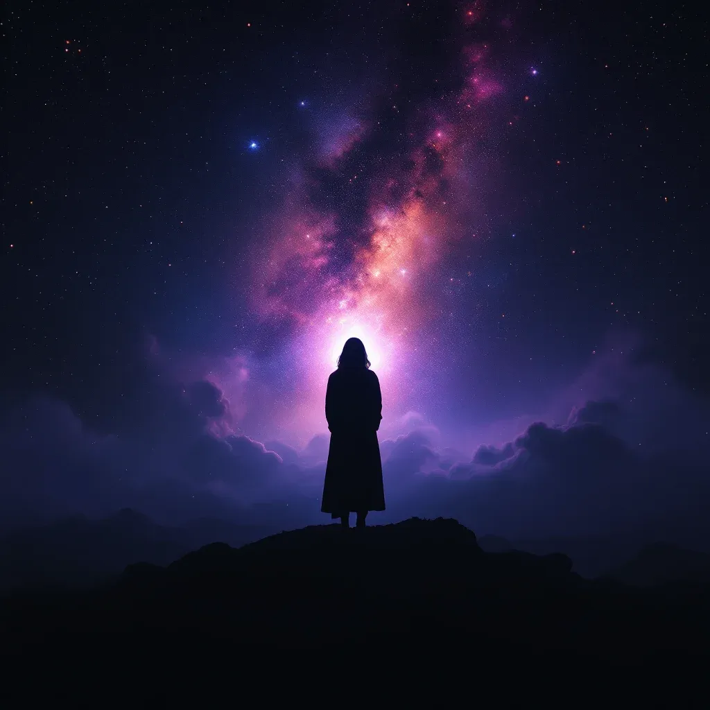 Novia de Negro — Imagen cósmica mini que representa la variante de novia de negro del símbolo Ver a Tu Novia en Sueños.
