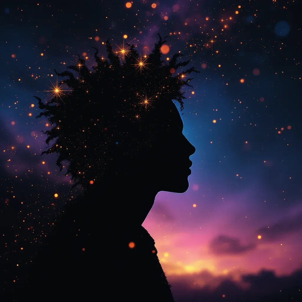 Cielo negro y oscuro — mini imagen cósmica que representa la variante de cielo negro y oscuro del símbolo del Clima.