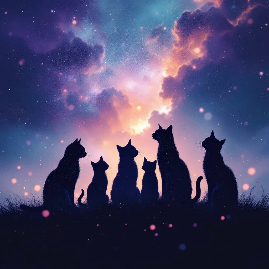 Sürü Halinde Kediler — Kedi sembolünün sürü halinde kediler varyantını temsil eden cosmic mini görsel.